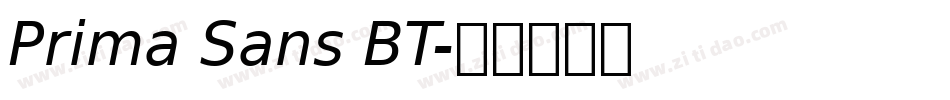 Prima Sans BT字体转换